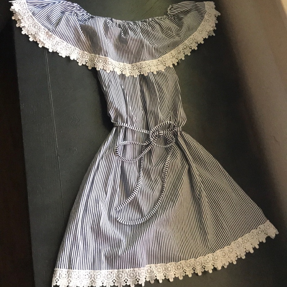 Blue and White stripped dress